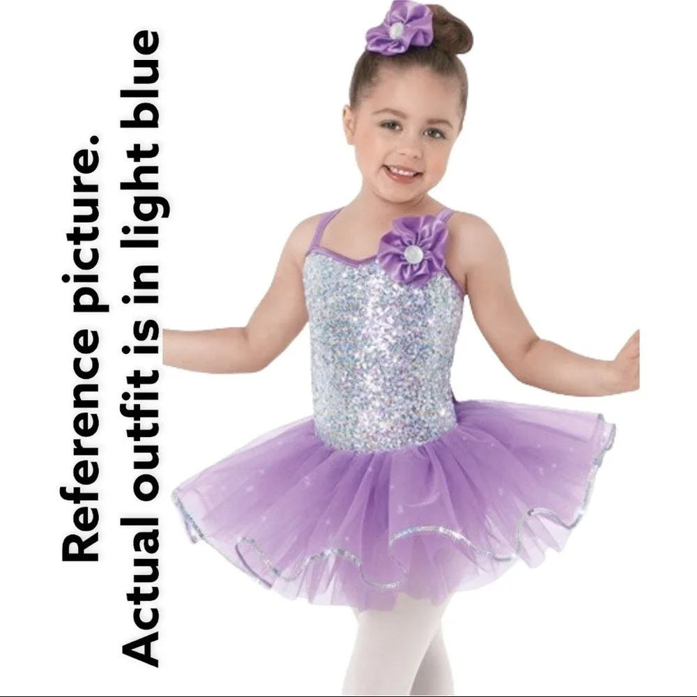 Weissman Pocket Full of Posies  dance leotard recital girls size IC  Style‎ 9100